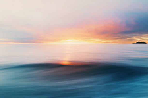 抽象的な海と空の背景 - sea water surf tide ストックフォトと画像