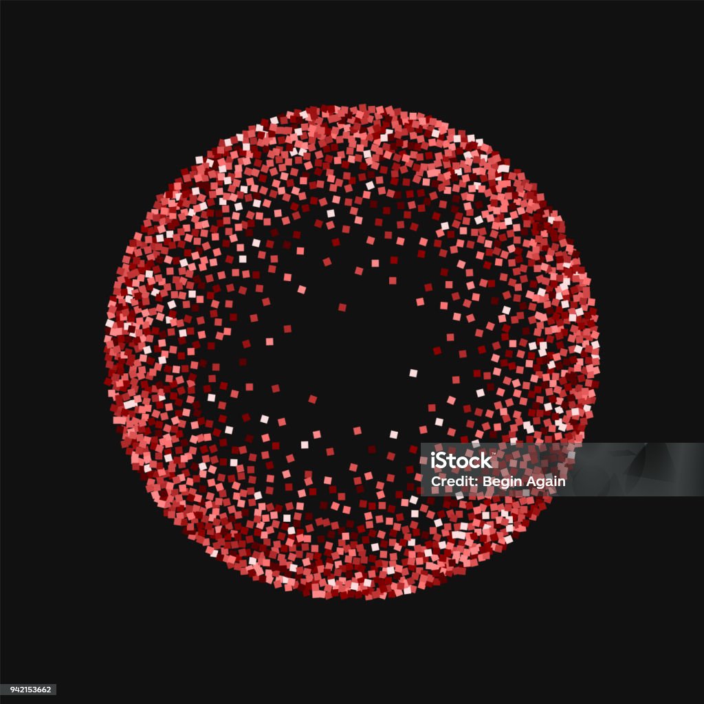Red Gold Glitter Stock Illustration - Download Image Now - Abstract