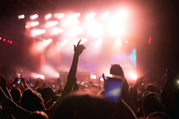 istock Cheering crowd at concert enjoying music performance 942155514
