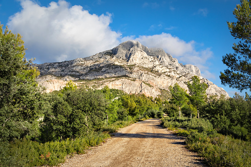 Montagne Sainte-Victoire - a limestone mountain ridge in the south of France close to Aix-en-Provence\