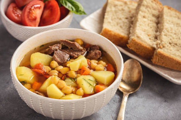 istock Chickpea soup with meat, asian cuisine. 942160056