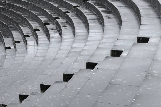 istock concrete stairs after rain, abstract, diagonal 942160538