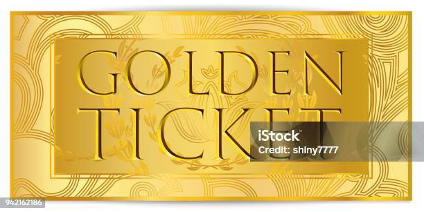 Goldticket Golden Tokens Isoliert Auf Weißem Hintergrund Stock Vektor Art und mehr Bilder von Ticket