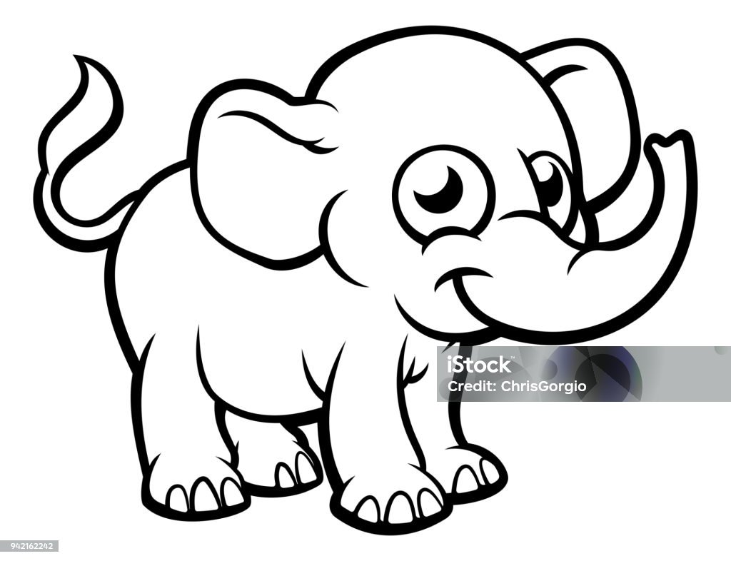 Elephant Cartoon Character Stock Illustration - Download Image Now -  Africa, Animal, Animal Trunk - iStock