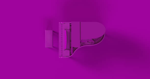 istock Purple Grand Piano 942165180