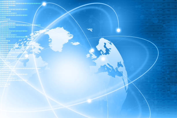 istock Futuristic background of Global business network 942167108