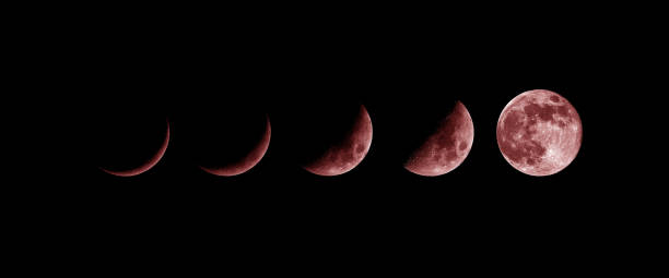 istock Moon phases. growing New moon, blood moon 942169934