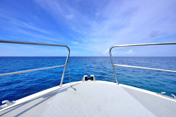 istock The Yacht Sailing at Sea 942181050