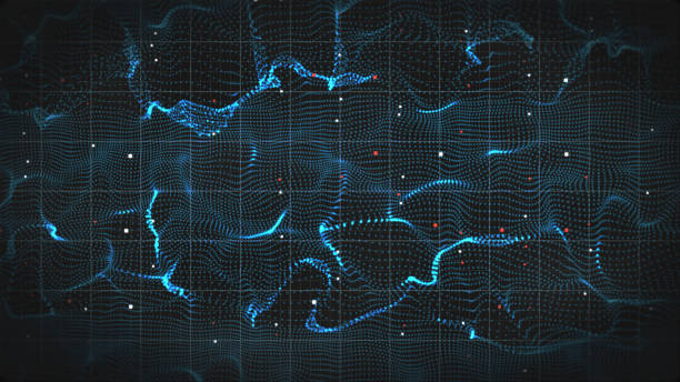 abstrakcyjna forma 3d fali elektromagnetycznej - electromagnetic pulse zdjęcia i obrazy z banku zdjęć