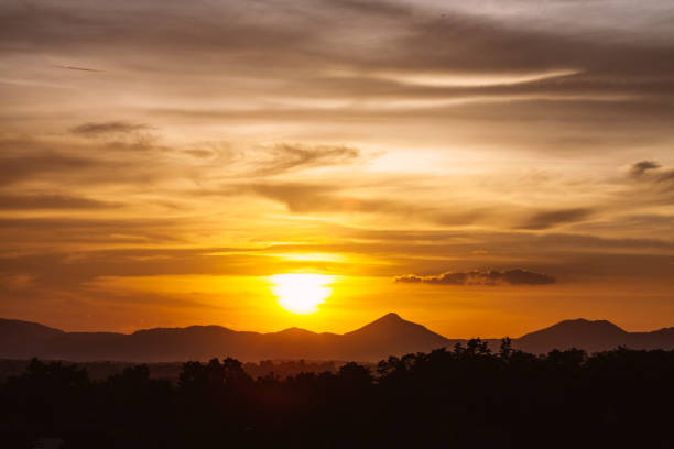 istock Sunset in mountains 942183212