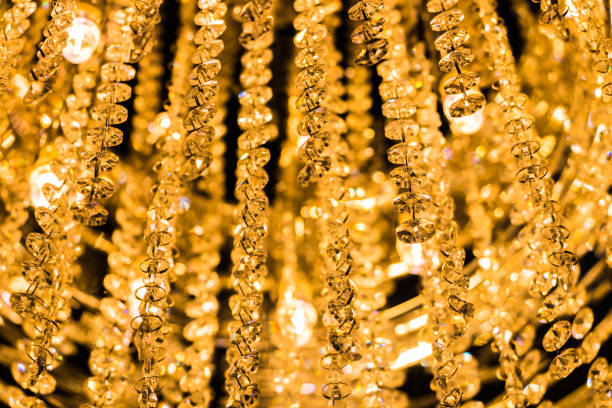 istock The light from the chandelier hanging from the ceiling. 942184056