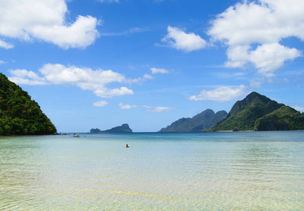 Seascape in El Nido, Palawan island, Philippines Seascape in El Nido, Palawan island, Philippines sabang beach stock pictures, royalty-free photos & images
