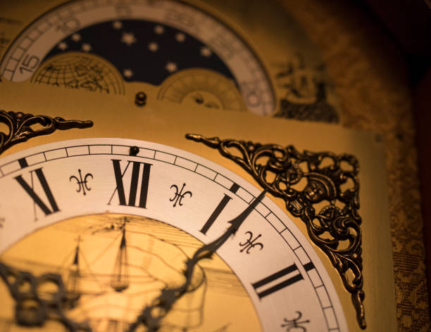 istock Close up of pendulum clock 942186752