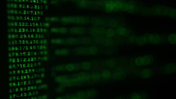 istock List of IP addresses on screen. Shallow DOF 942186758