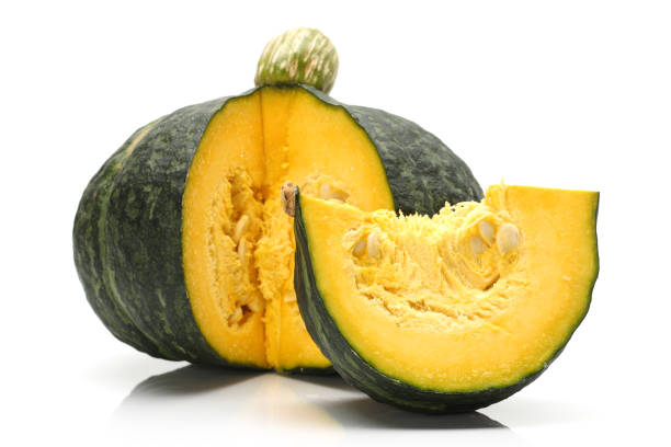 istock Japanese pumpkin kabocha on a white background 942188460