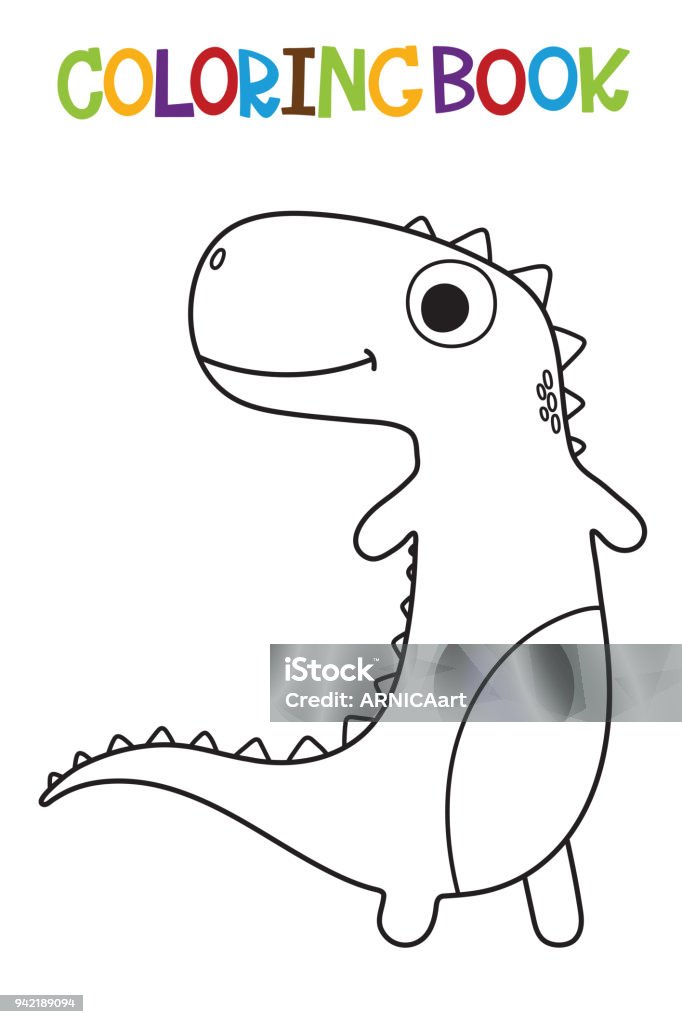 Cute Dino coloring book Cute Dino coloring book. Vector illustration Animal stock vector