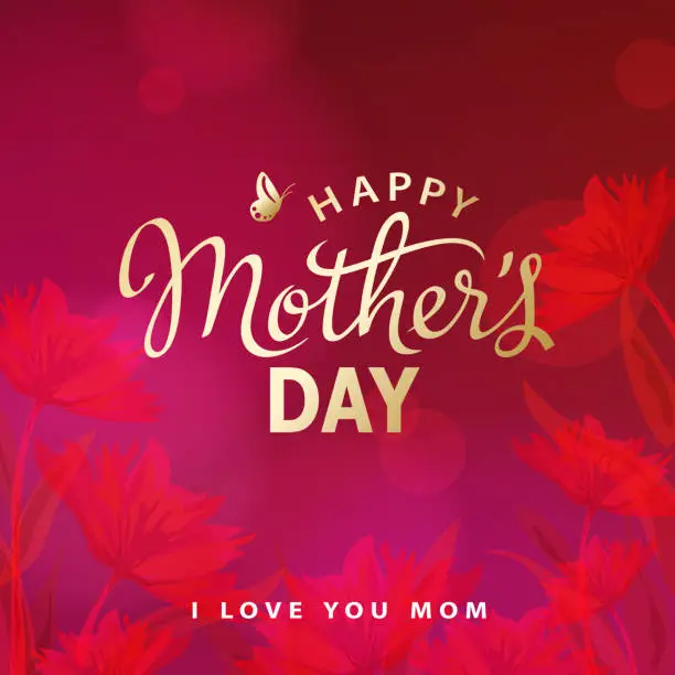 Vector illustration of Happy Mother's Day Celebration