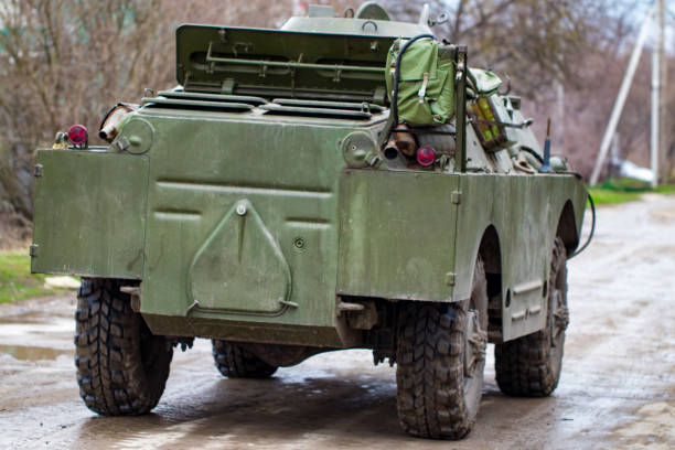istock combat reconnaissance patrol car BRDM-2 in motion 942197072