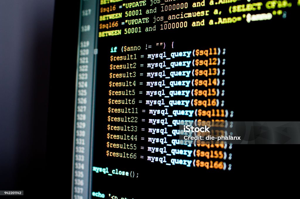 unforgivable Funds pasta Set Of Mysql Queries In A Database Management Software Stock Photo -  Download Image Now - iStock