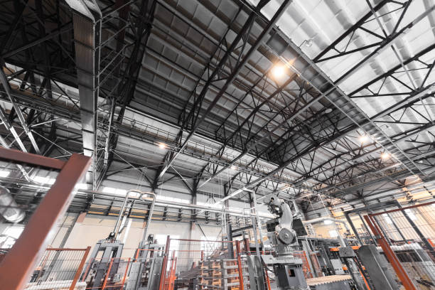 Manufacturing factory, heavy industry machinery