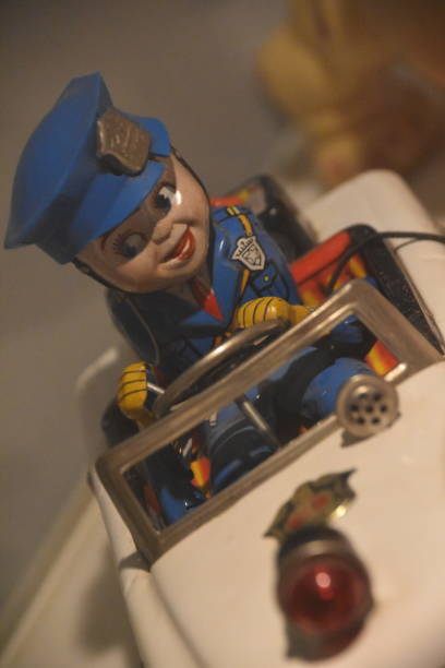 istock Old tin police car toy 942206284