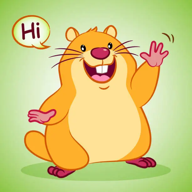 Vector illustration of Cartoon Marmot for Happy Groundhog Day