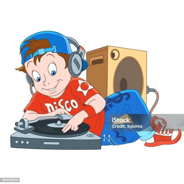 Cartoon Dj Boy Mixing Music Stock Illustration - Download Image Now - DJ,  Book, Boys - iStock