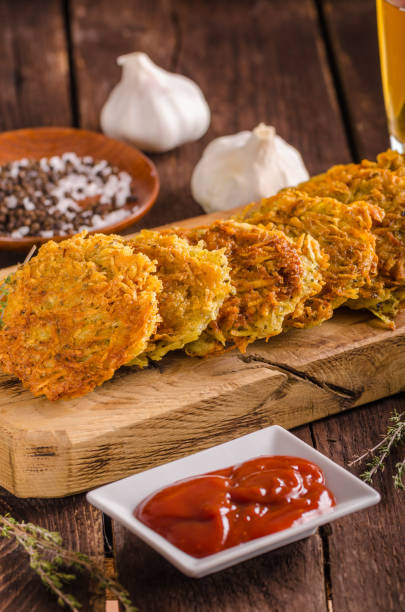 istock Delish potato pancakes with ketchup 942221748
