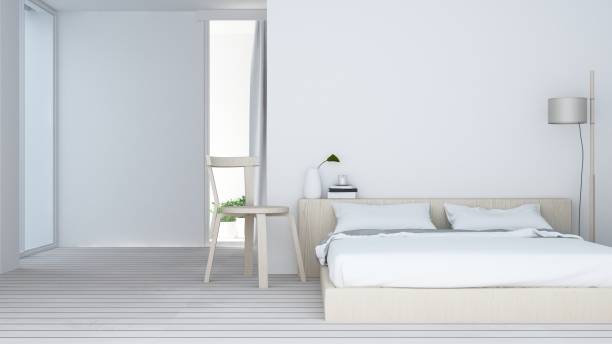istock Bedroom Interior Japanese minimal style -3D rendering decoration 942238036