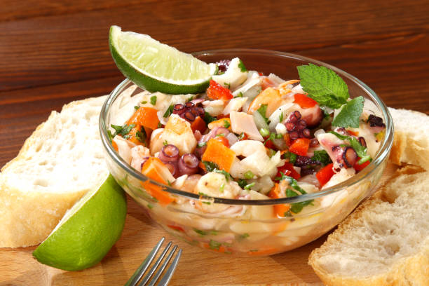 istock Ceviche in Dish Latin American Recipe 942245664