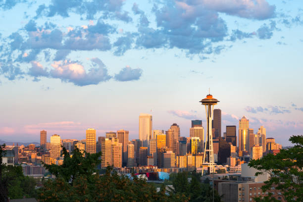 istock Skyline of downtown Seattle at sunset 942246588