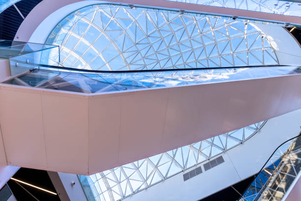 istock Modern new railway station building interior in Katowice, Poland 942262456