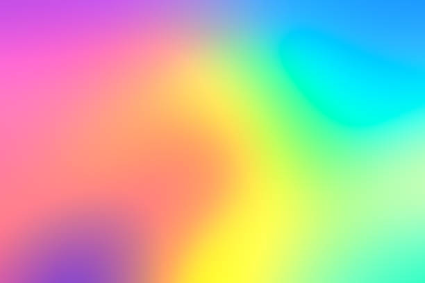 홀로그램 네온 배경 - neon color 뉴스 사진 이미지