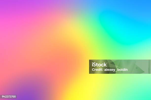 Holographic Neon Background Stock Photo - Download Image Now - Color Gradient, Rainbow, Neon Colored