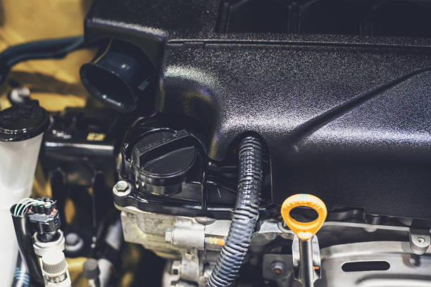 istock Close up shot of car engine for background 942292428