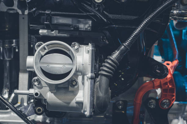 istock Close up shot of car engine for background 942295054