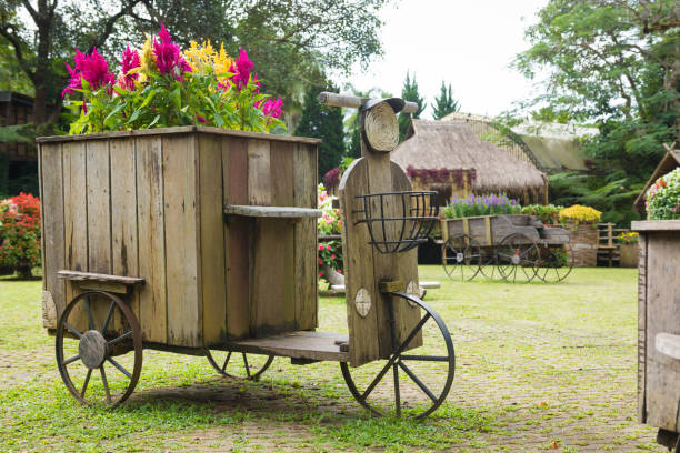 istock An old truck with flowers. 942300642