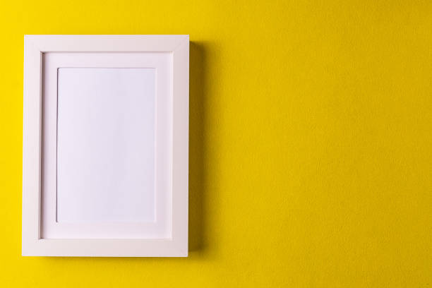 istock Abstract minimalism  pastel paper background with empty picture frame. 942302440