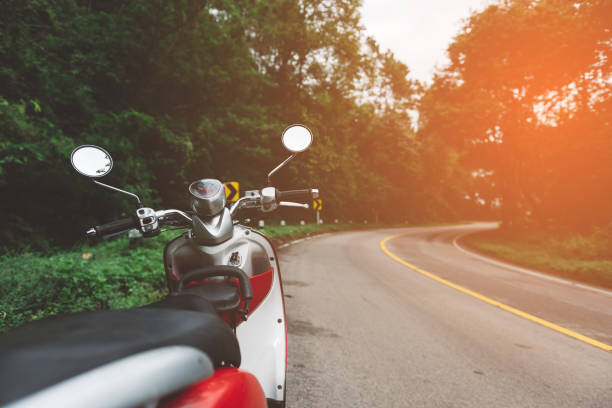 istock Vintage tone of Motorcycle on road. 942309504