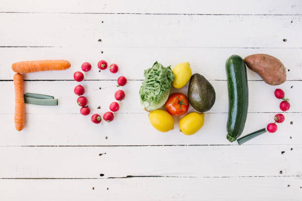 Word Food made with fresh vegetables