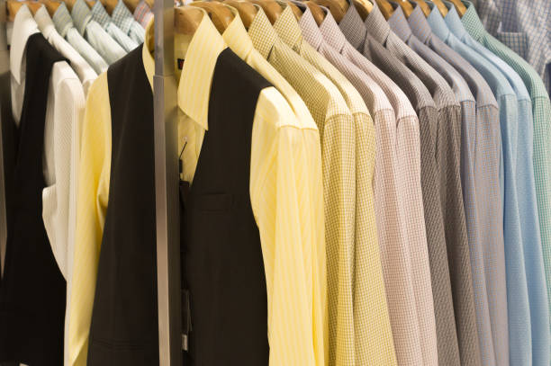 istock Hanging elegant long-sleeved shirts for men 942317800