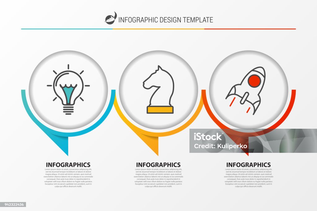 Infographic design template. Organization chart with 3 steps Infographic design template. Organization chart with 3 steps. Vector illustration Infographic stock vector