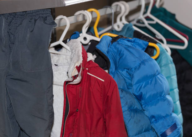 istock Warm clothing in closet 942325104