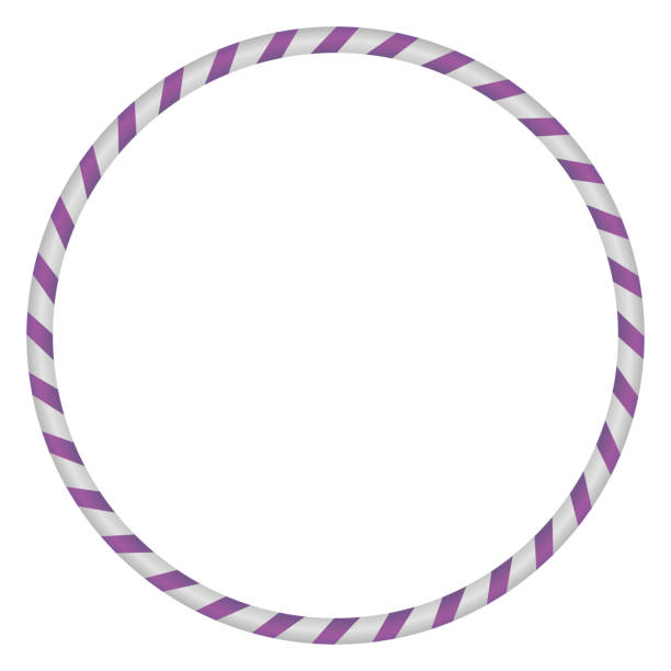 ilustraciones, imágenes clip art, dibujos animados e iconos de stock de plata con morado en hula hoop. vector de hula hoop en fondo blanco - hooping