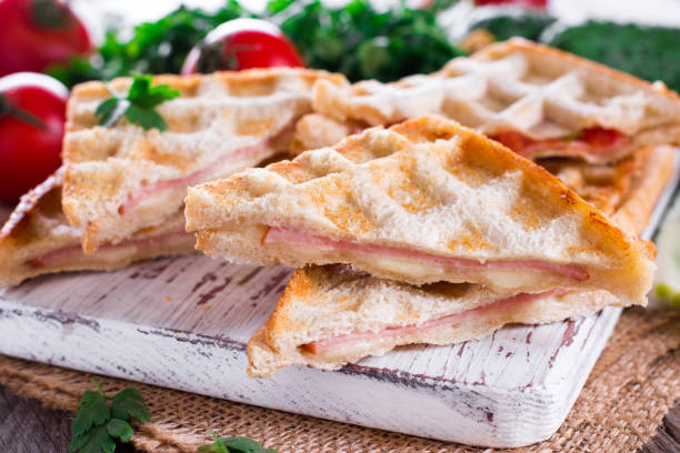 istock Sandwich toast grilled with cheese and tomatoes 942330852