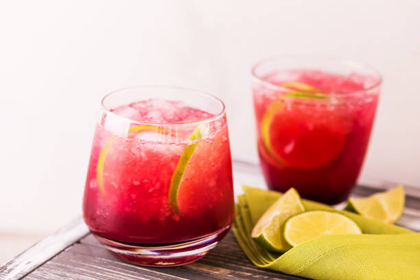 istock Alcoholic cocktail sour cherry gin or porch crawler. Lemonade. 942344816