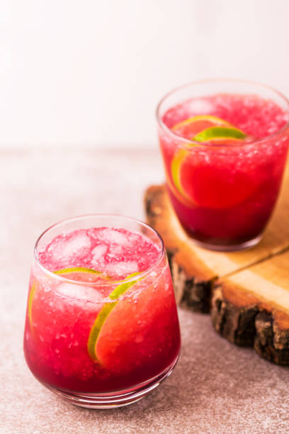 istock Alcoholic cocktail sour cherry gin or porch crawler. Lemonade. 942344924