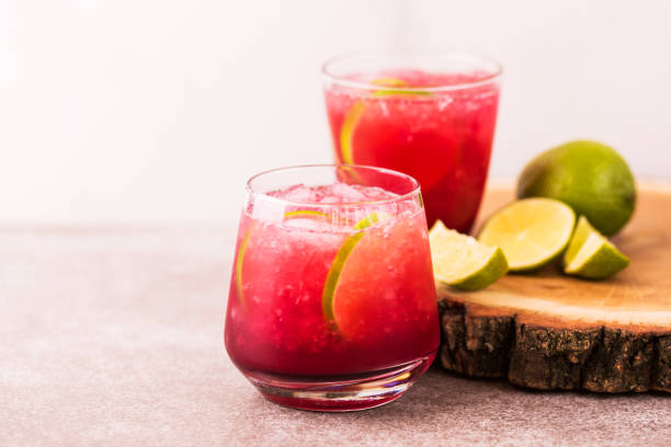 istock Alcoholic cocktail sour cherry gin or porch crawler. Lemonade. 942345084