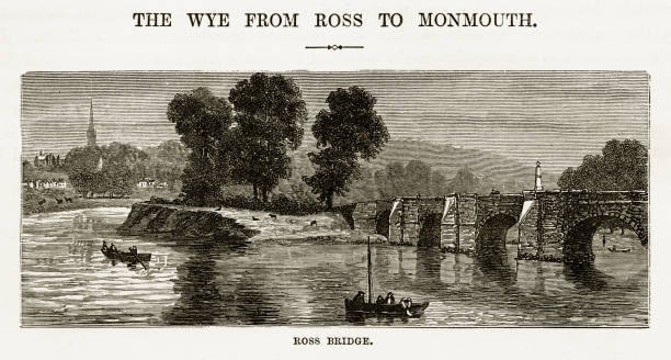 istock Ross Bridge in Ross-on-Wye, Herefordshire, England Victorian Engraving, 1840 942354206