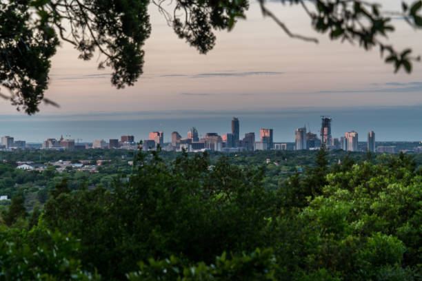 istock Austin Texas at sunrise view from Mount Bonnell 942354672